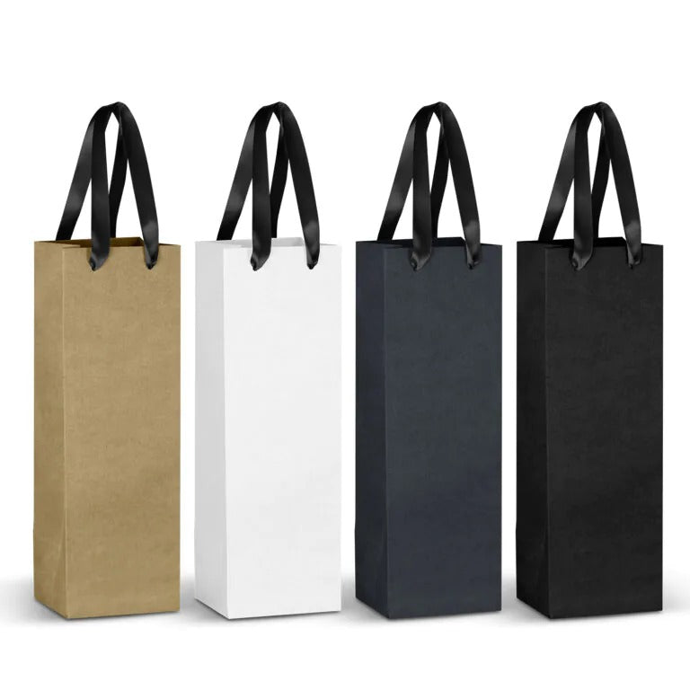 Champagne Ribbon Handle Paper Bag