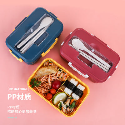 Microwave-Safe Plastic Compartment Lunch Box