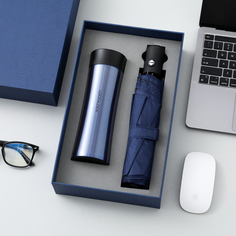 Notebook, Umbrella, Pen And Bottle Corporate Gift Set