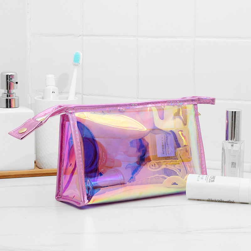 Korean Style Hollographic Laser Toiletries / Makeup Organiser Waterproof Pouch