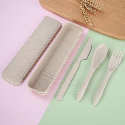 Wheat Straw Cutlery Set With Box