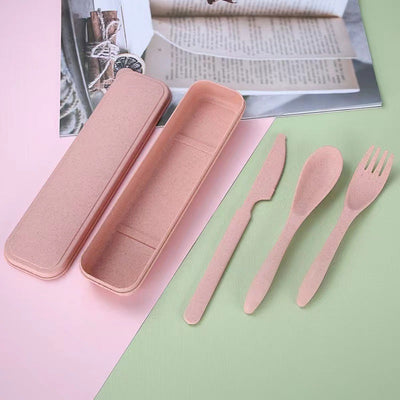 Wheat Straw Cutlery Set With Box