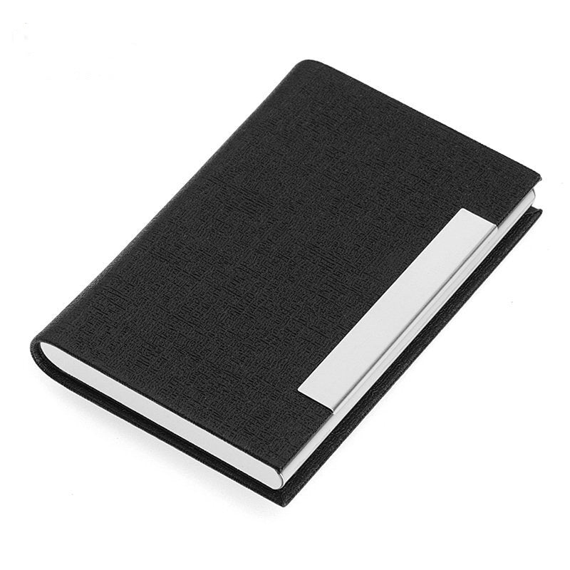 Business Name Card Case Luxury Pu Leather & Stainless Steel Multi Card Case