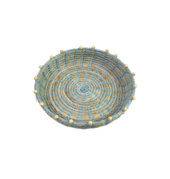 Natural Color Round Serving Tray Seagrass Storage Tray High Quality