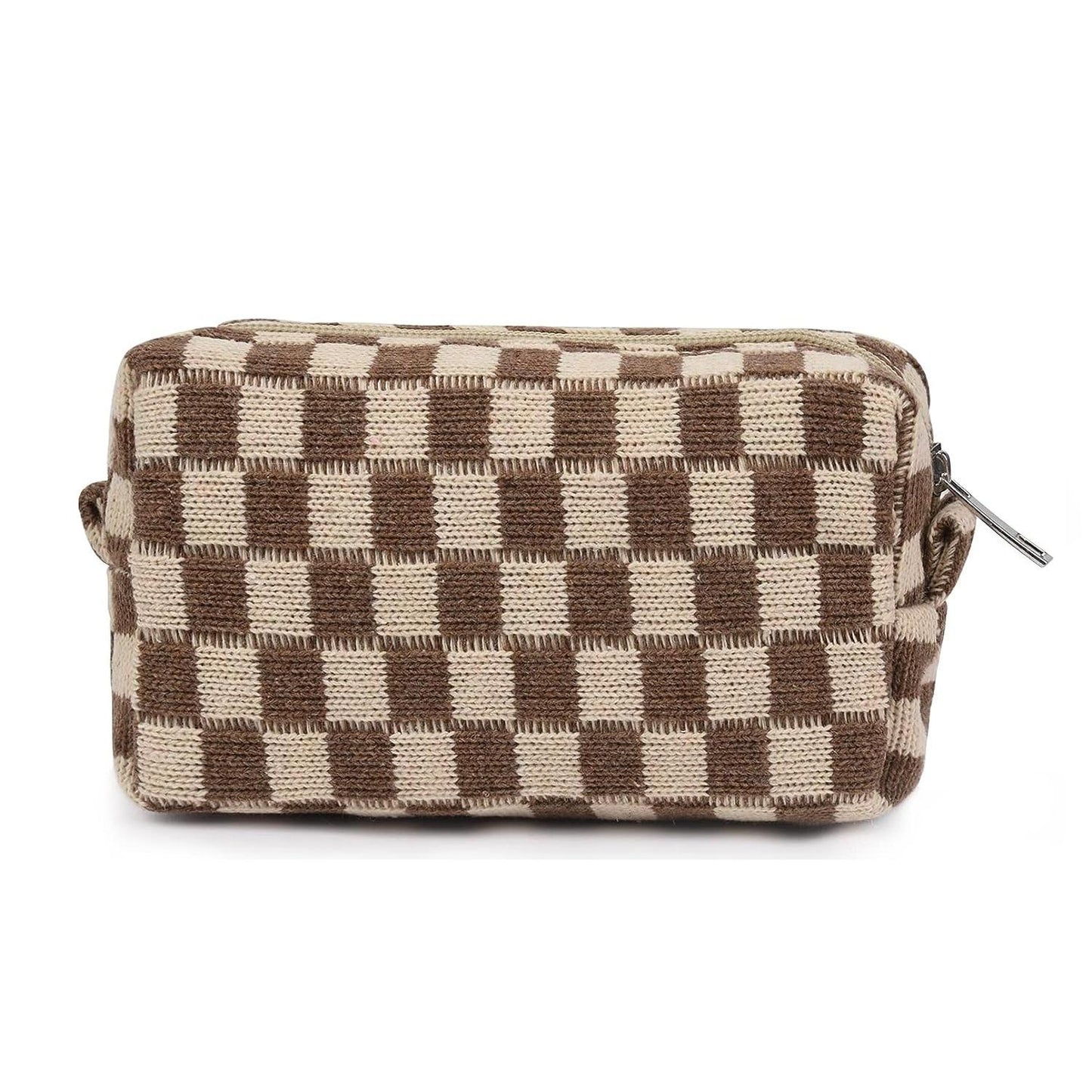 Knitted Zipper Ladies Makeup Pouch Travel