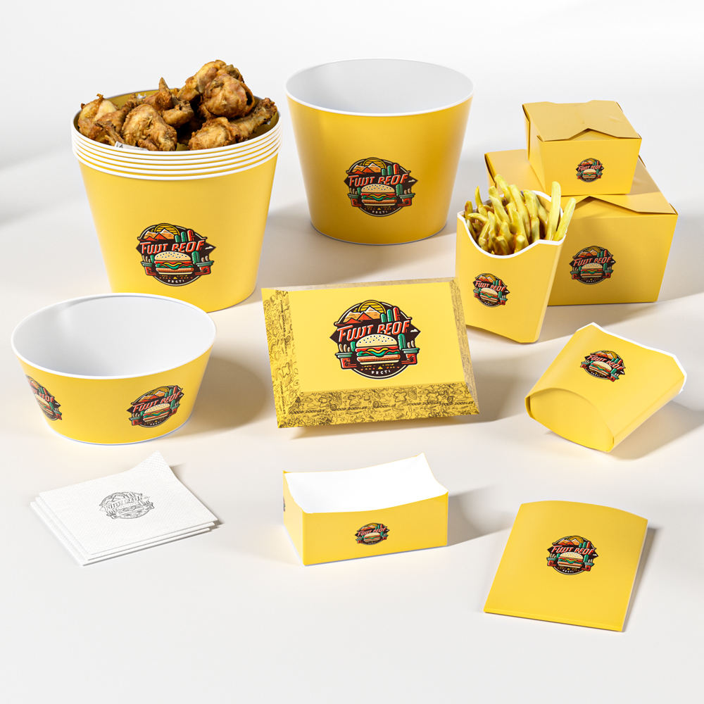 Fast Food Packaging Boxes Set Series Take Away