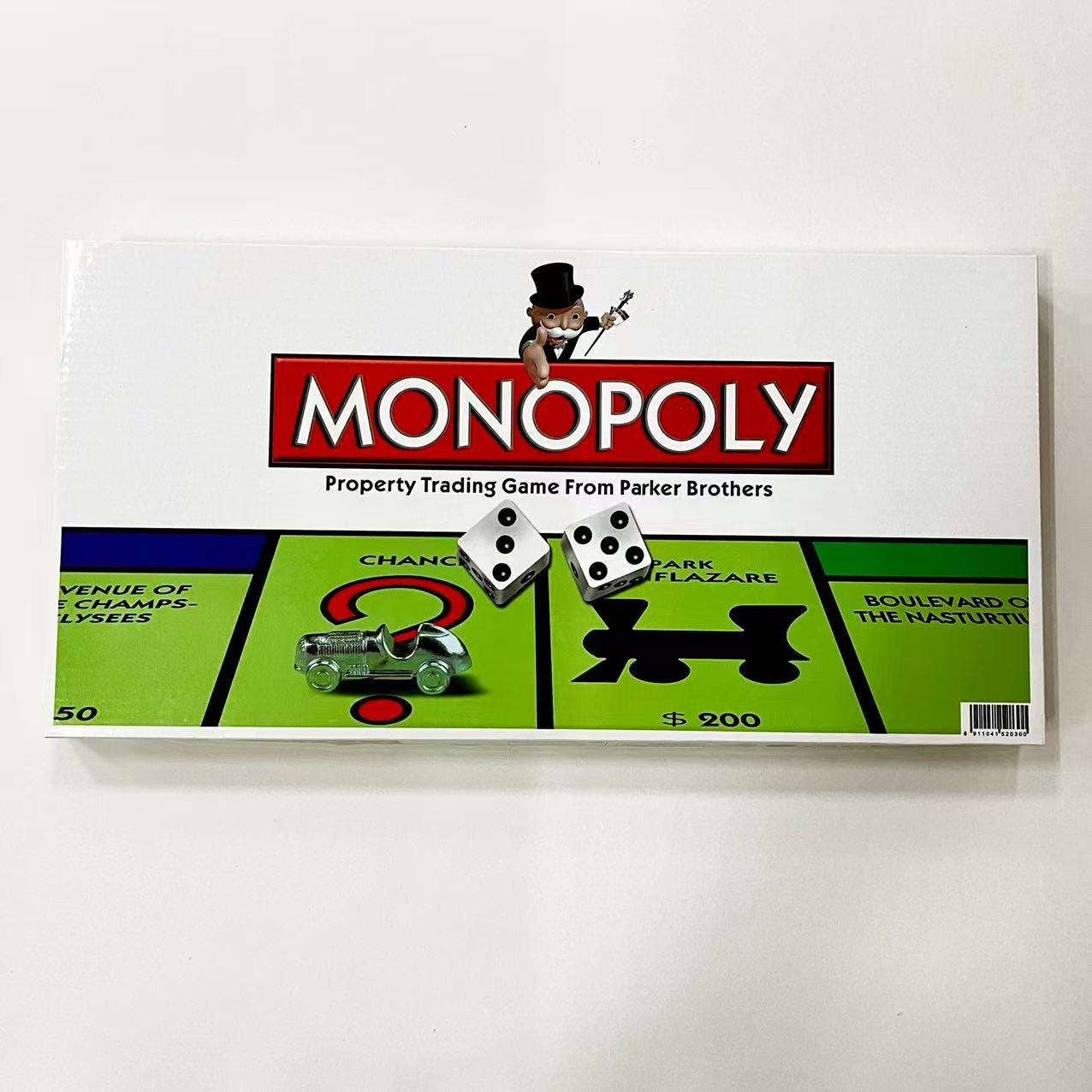 Monopoly Board Game With Plastic Miniature Token