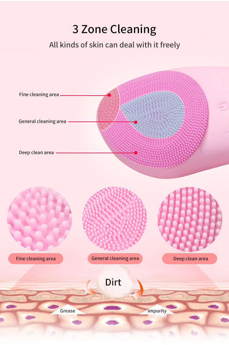 Bigsmile Personal Care Deep Face Cleaning Waterproof Silicon Facial Cleanser Brush