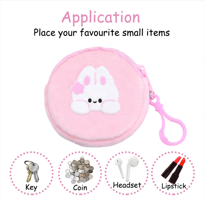 Coin Wallet Children's Zipper Bag Key Ring Portable Mini