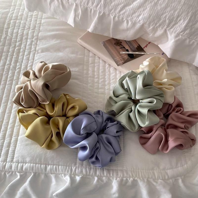 Solid Color Silk Scrunchie