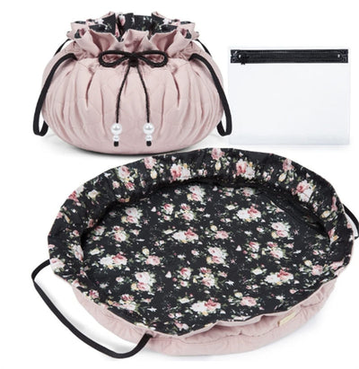 Pink Makeup Bag Travel Organize Women Drawstring Make Up