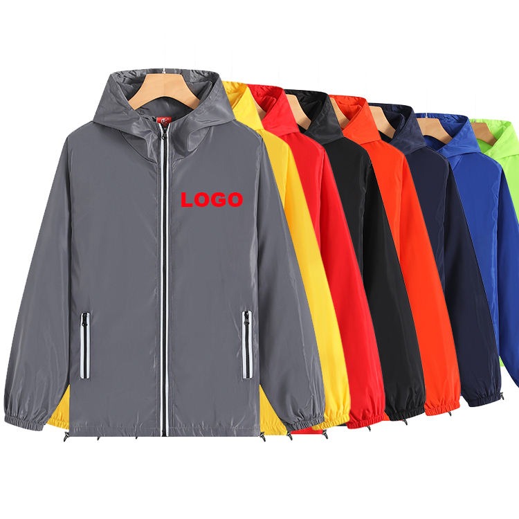 Windbreaker Hoodie Jacket Coat With Zipper