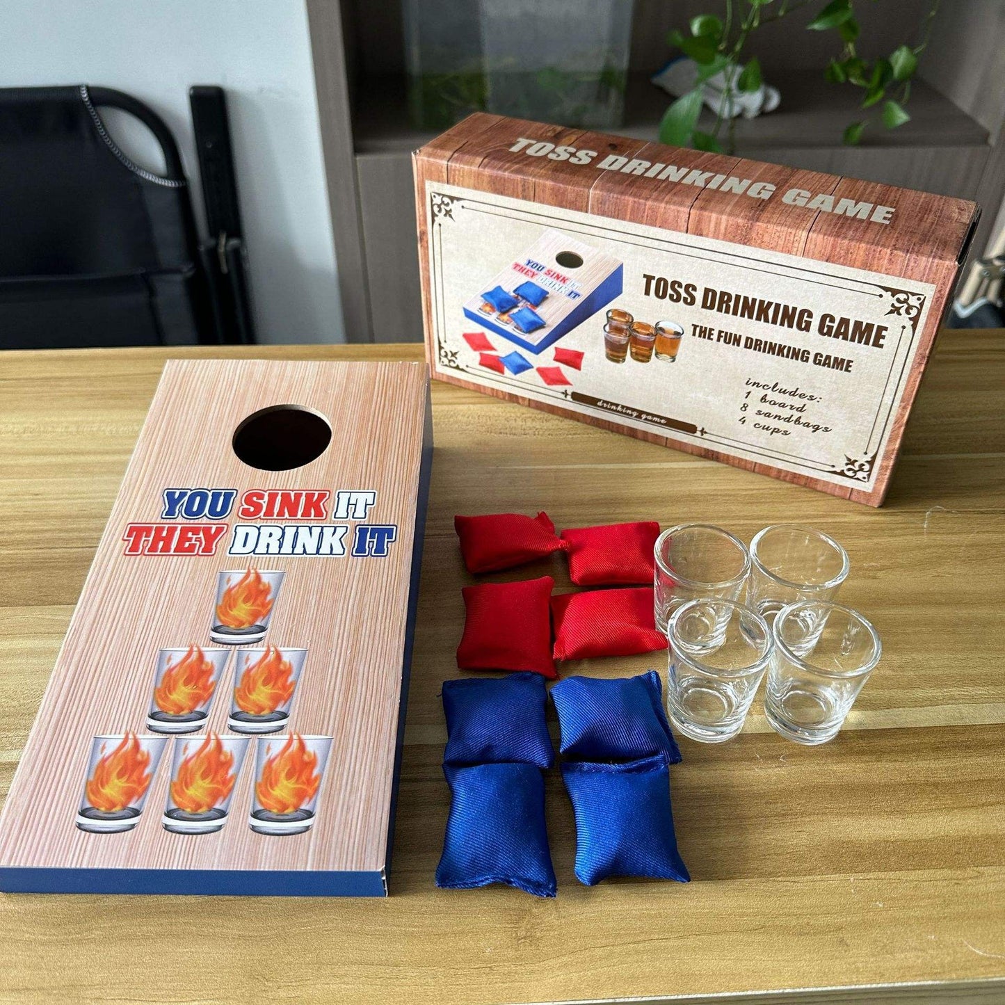 Classic Cornhole Set With 6 Bean Bags