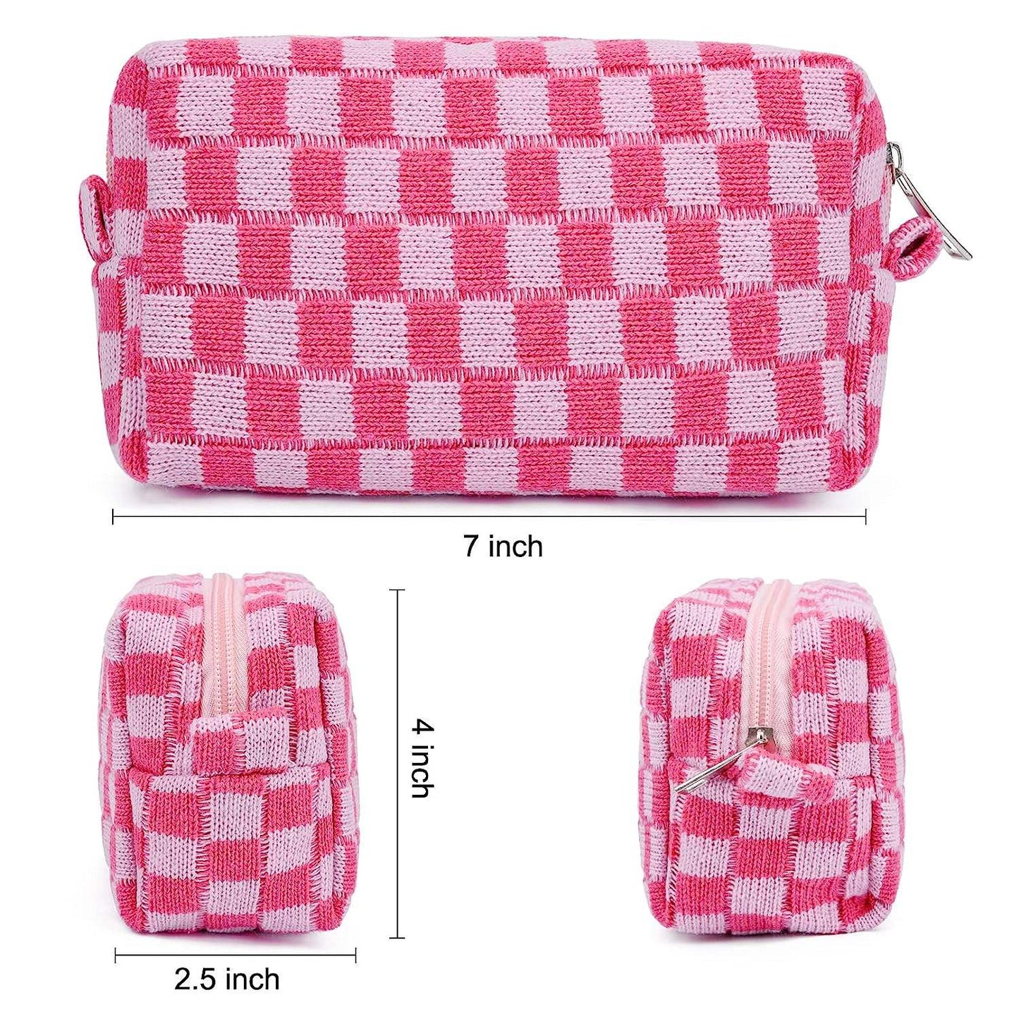 Knitted Zipper Ladies Makeup Pouch Travel