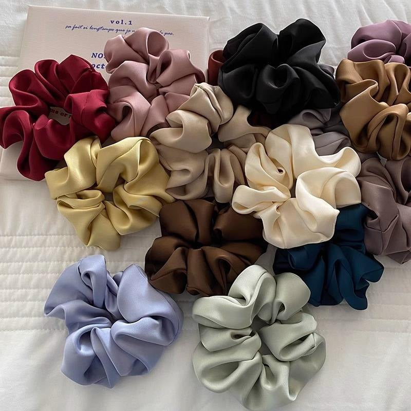 Solid Color Silk Scrunchie