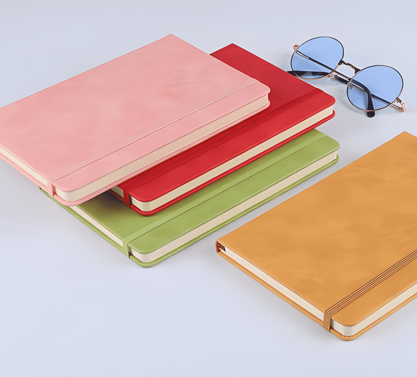 A5 Leather Covered Notebook Cross-Border Student School Office Notebook