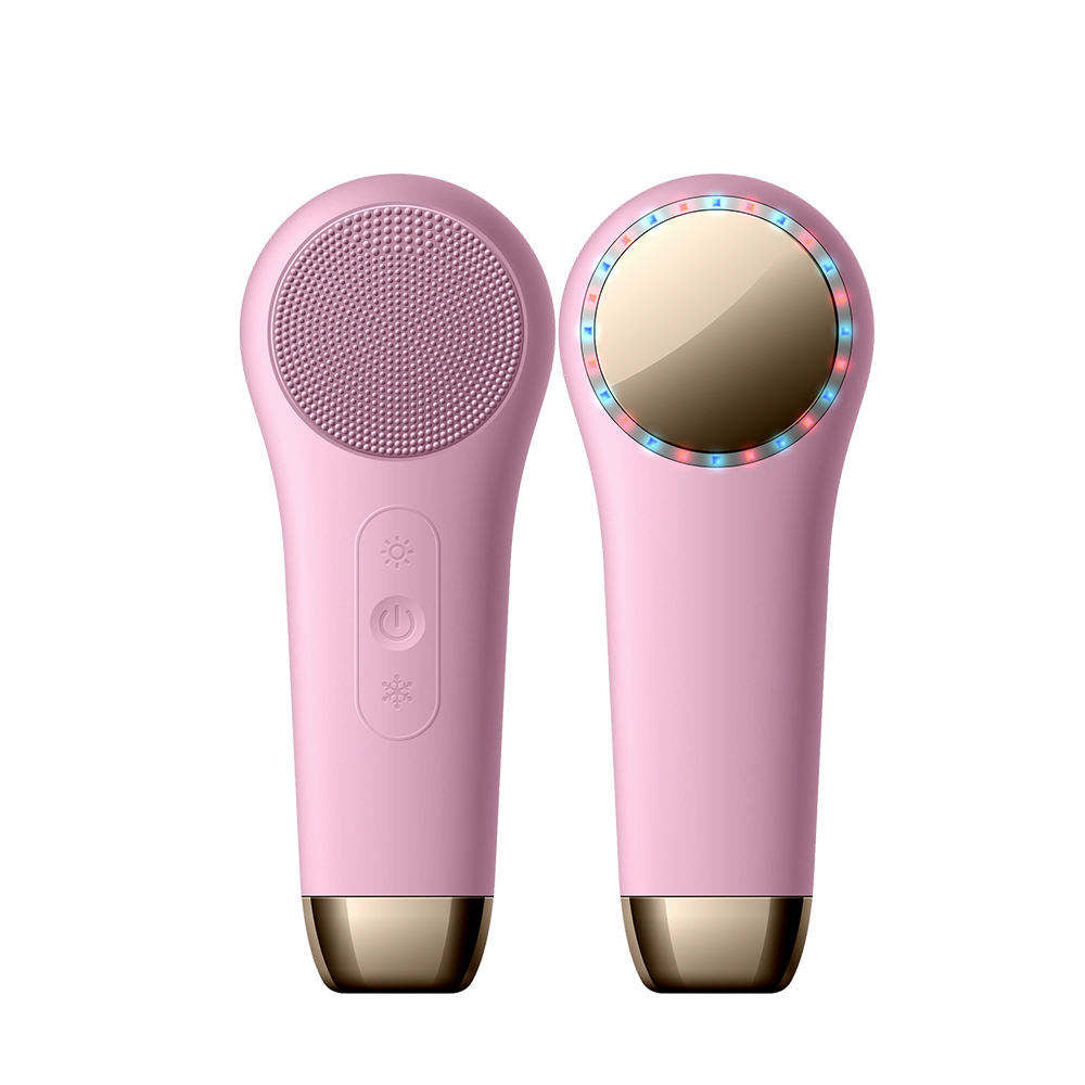 Cleansing Brush Skin Tightening Waterproof Led Facial Brush With Heat And Cold Compress