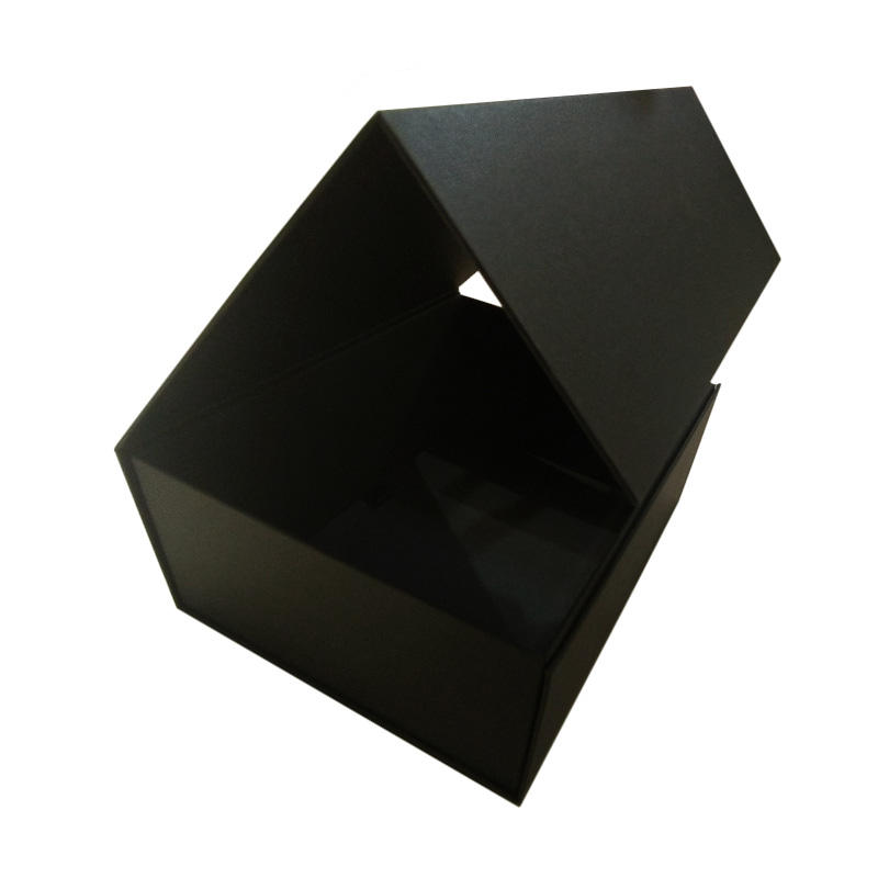 Cardboard Flat Foldable Paper Gift Boxes Packaging Magnetic Closure Black