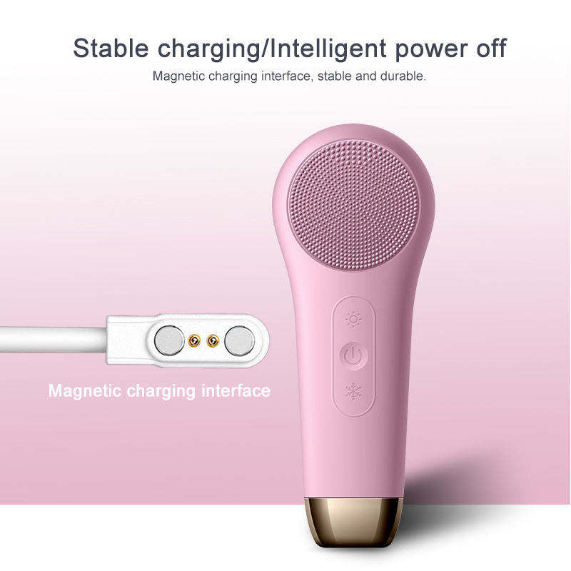 Cleansing Brush Skin Tightening Waterproof Led Facial Brush With Heat And Cold Compress