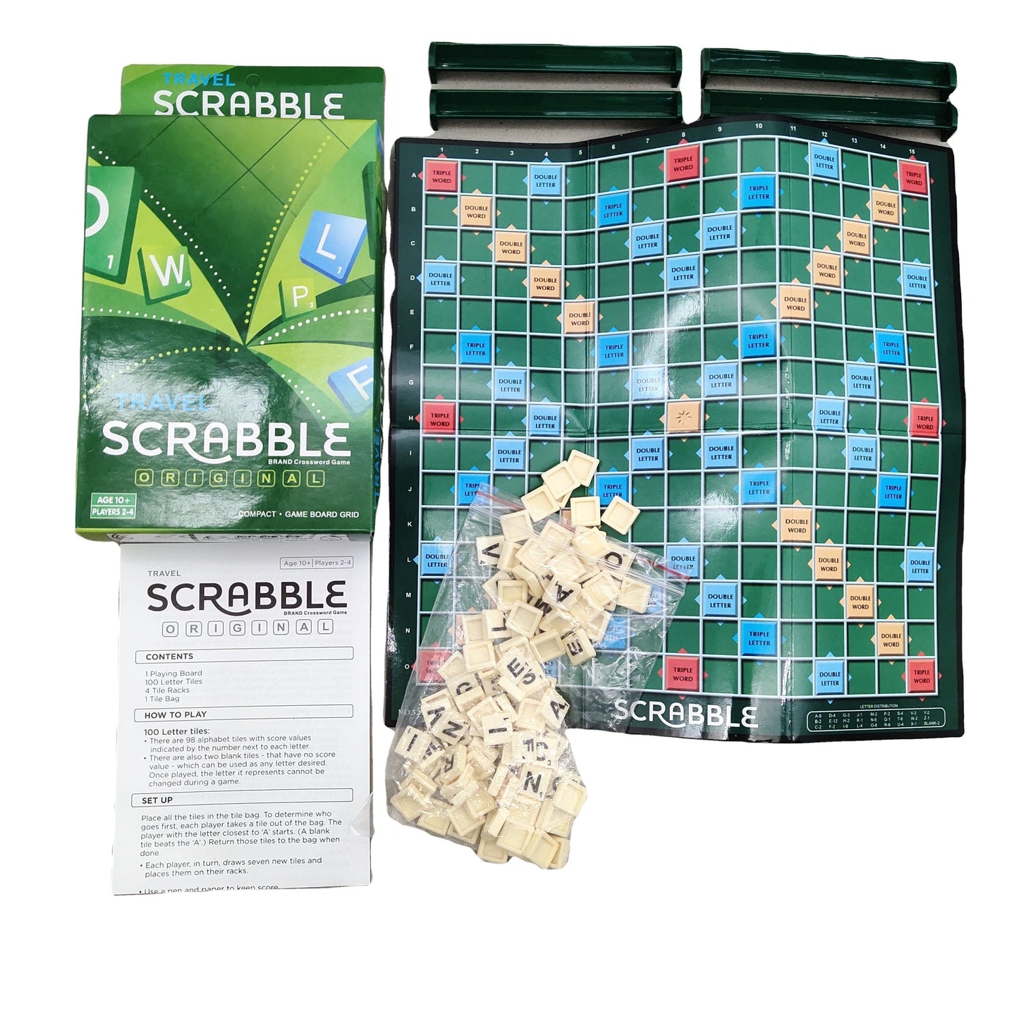 Plastic Scrabbles Tiles Board Game