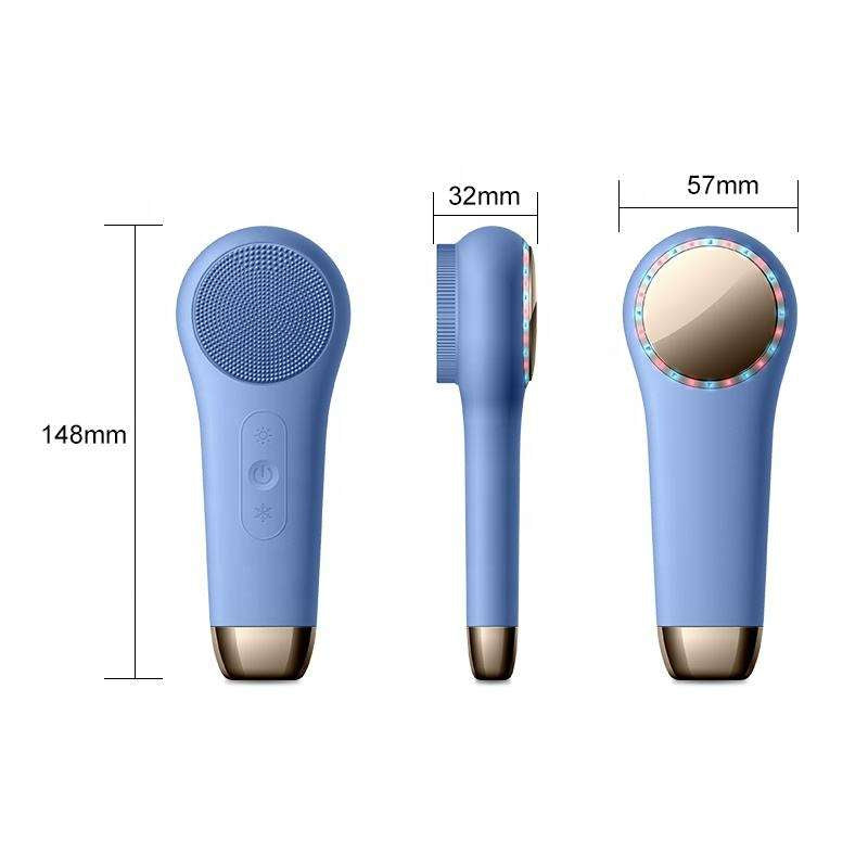 Cleansing Brush Skin Tightening Waterproof Led Facial Brush With Heat And Cold Compress