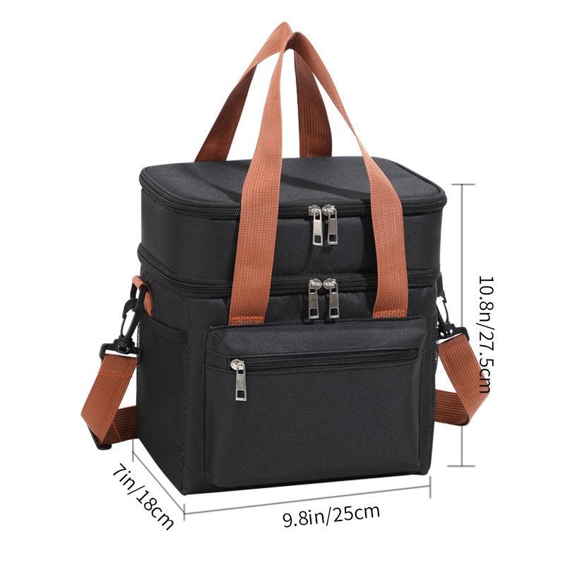 Brown Strap Bag Pack Lunch Bag