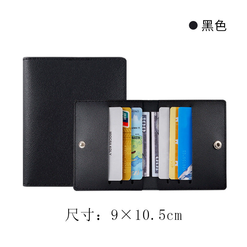 Multi-Pocket Pu Leather Passport Holder