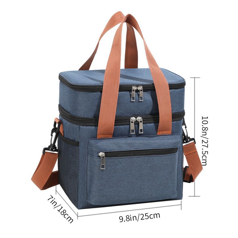 Brown Strap Bag Pack Lunch Bag