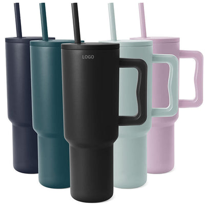 Stainless Steel Car Mug Thermos With Straw