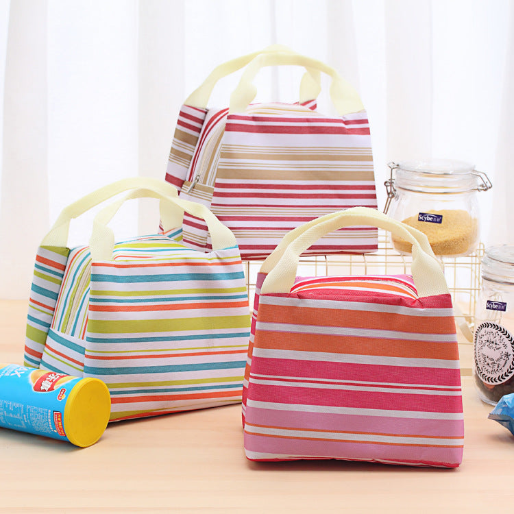 Multi-Coloured Stripes Lunch Bag