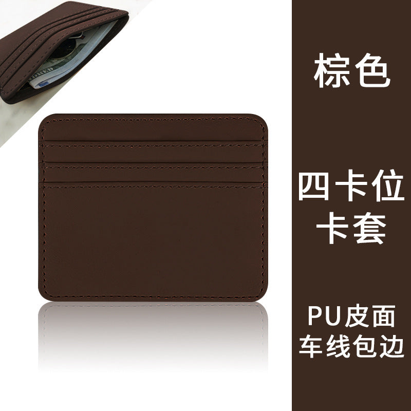 Multi-Pocket Pu Leather Passport Holder