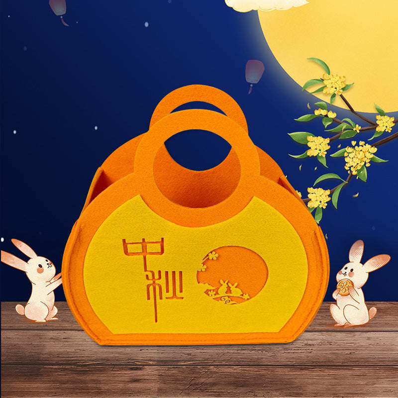 Dual-Color Mid-Autumn Festival Felt Bag