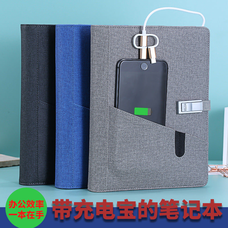 Multi-Functional Power Bank Notebook Set