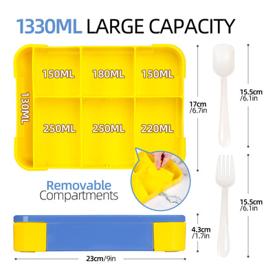 Plastic Lunch Box With Cutlery And Sauce Box