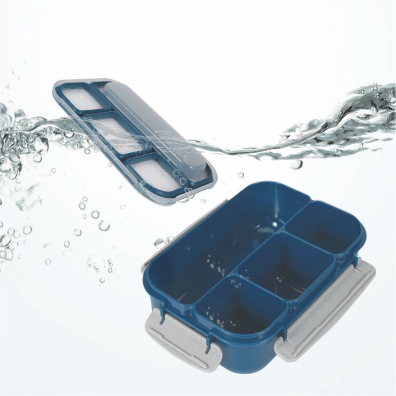 Four Compartment Plastic Lunch Box Convenient Lunch Box