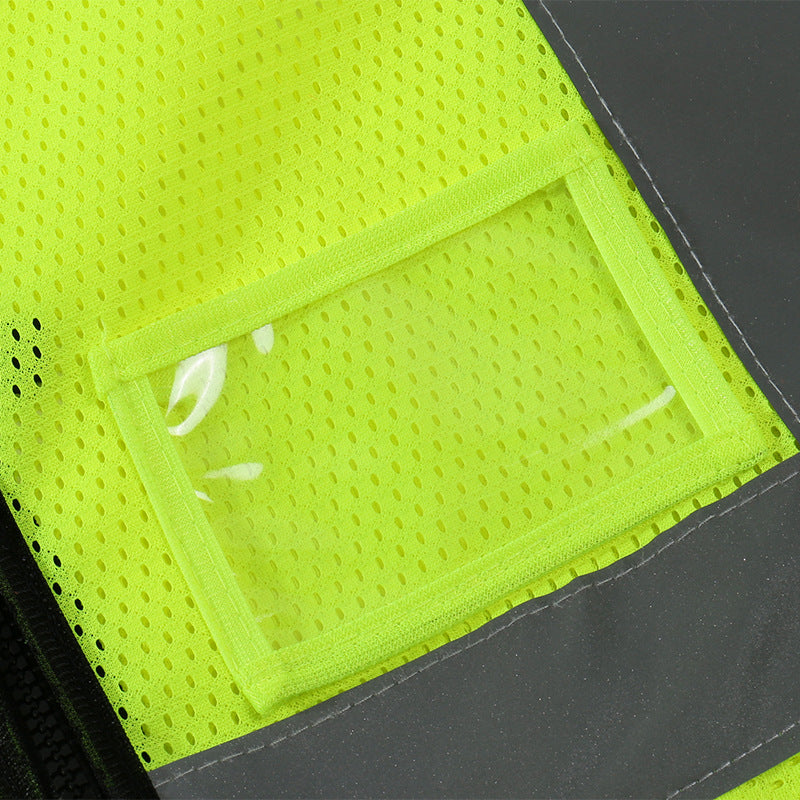 Multi-Pocket Reflective Strip Vest