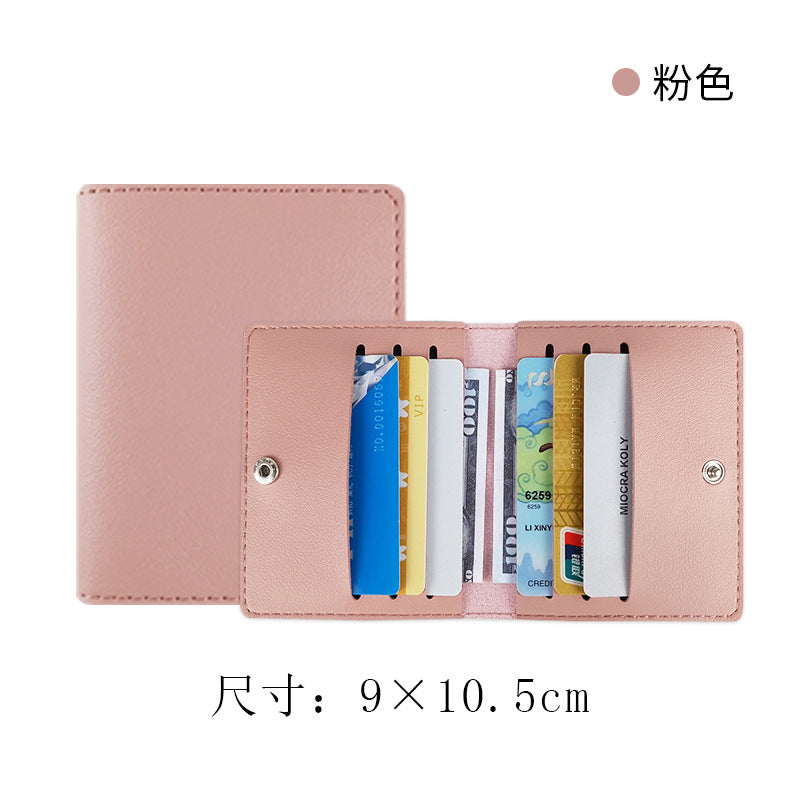 Multi-Pocket Pu Leather Passport Holder