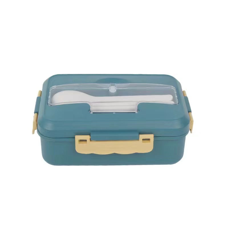 Wheat Straw Compartment Lunch Box With Utensils