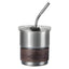 Stainless Steel Coffee Cup With Lid With Wooden Waist And Cap