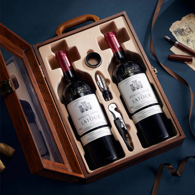 Windowed Wooden Wine Box