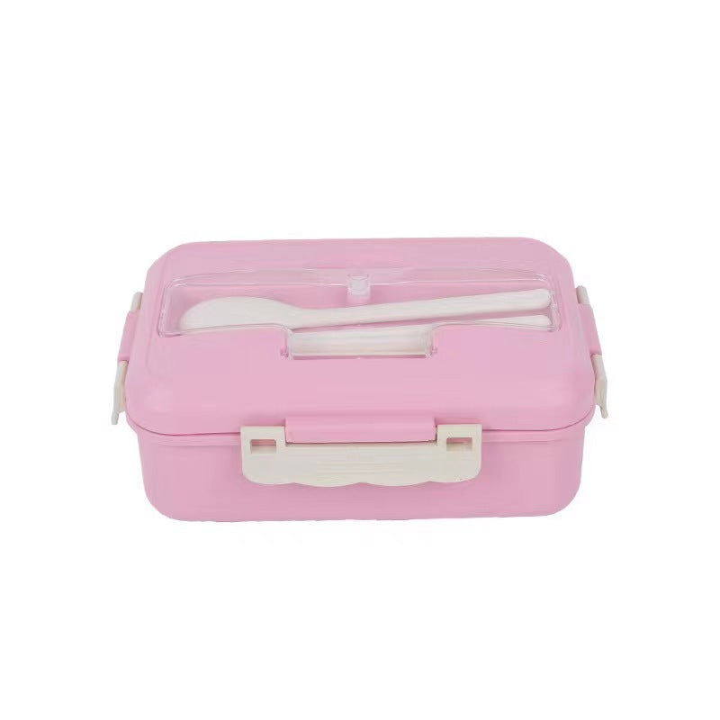 Wheat Straw Compartment Lunch Box With Utensils