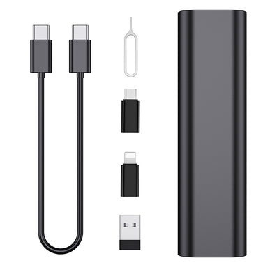Multi-Functional Digital Storage Case, Usb-C To Lightning Converter Adapter & Usb-C To Usb-C Cable