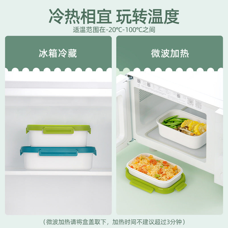 Dual Coloured Pp Cap With 2 Divider Lunch Box