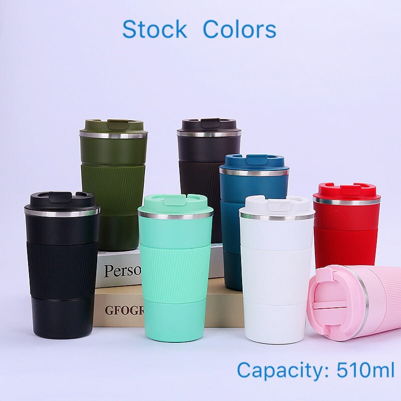 Coffee Cup Tumbler With Silicon Grip