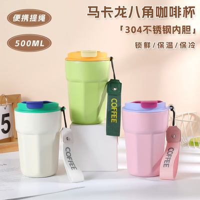 Octagonal Multicolour Coffee Cup 500Ml