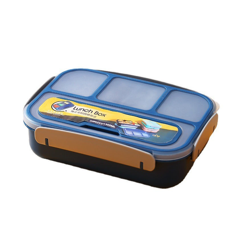 Four Compartment Plastic Lunch Box Convenient Lunch Box