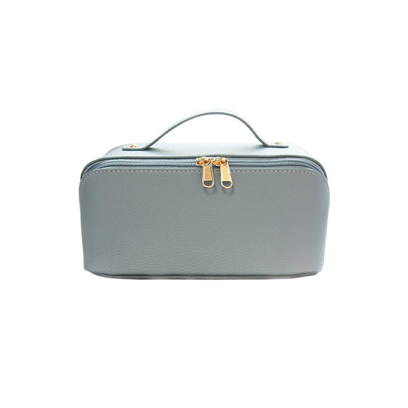 Rectangular Pu Zippable Cosmetic Bag