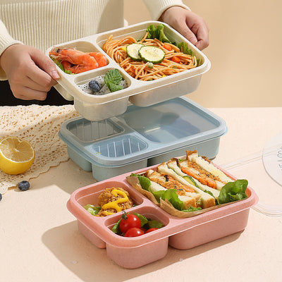 Wheat Straw Lunch Box Three-Compartment Lunch Box