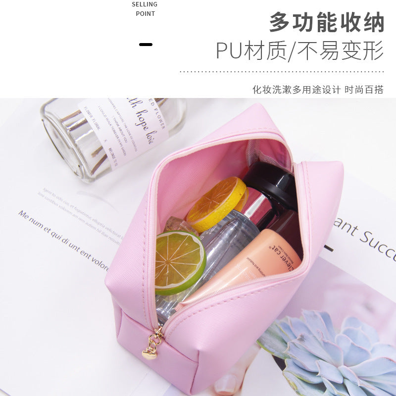 Pu Leather Box Like Cosmetic Bag