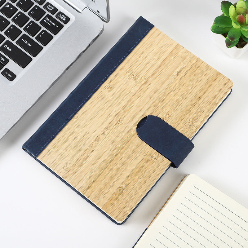 Bamboo Cover Magnetic Notebook